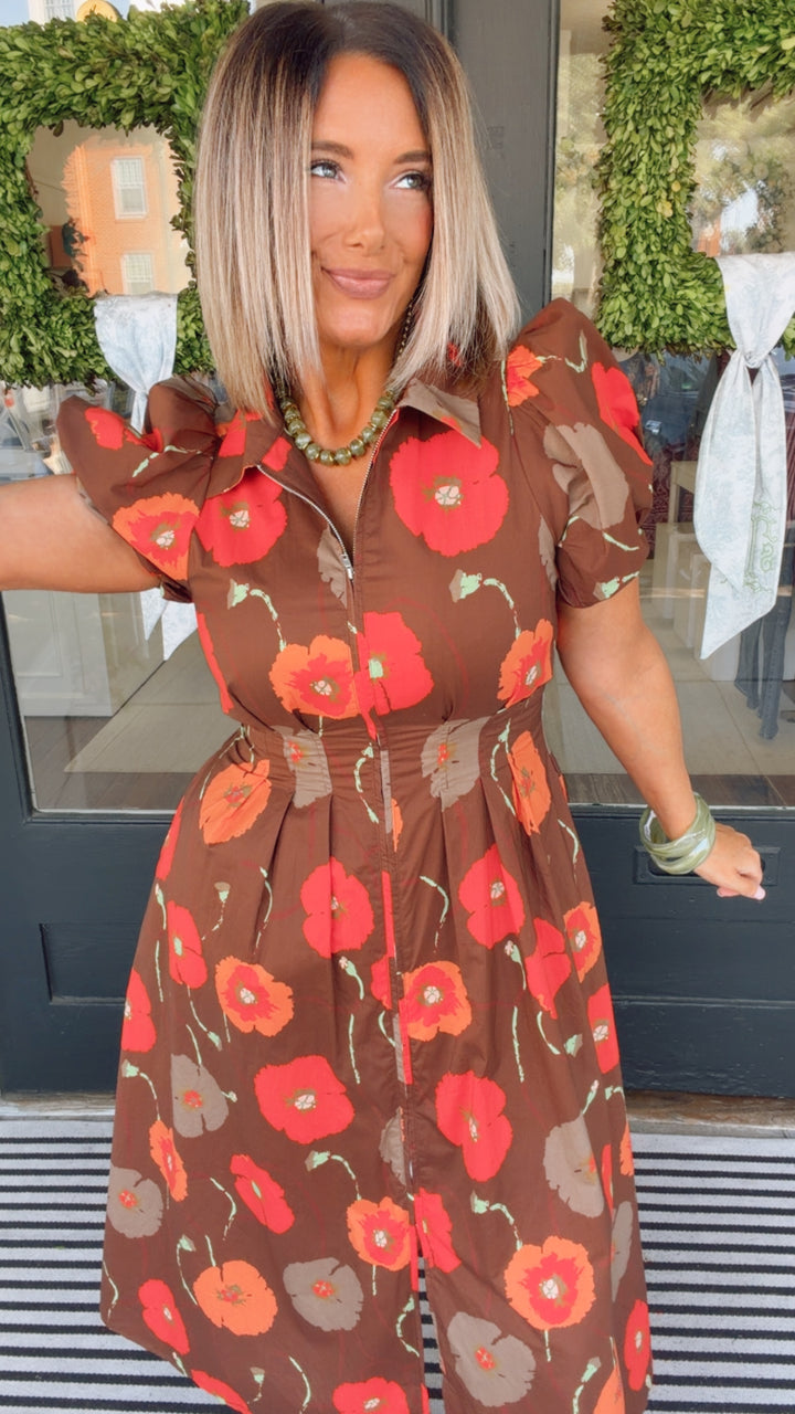 The Poppy Fields Midi Dress