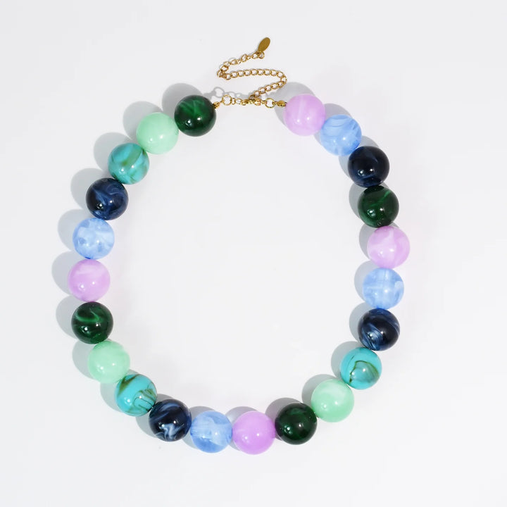Pop of Joy Blue/Green/Purple Necklace