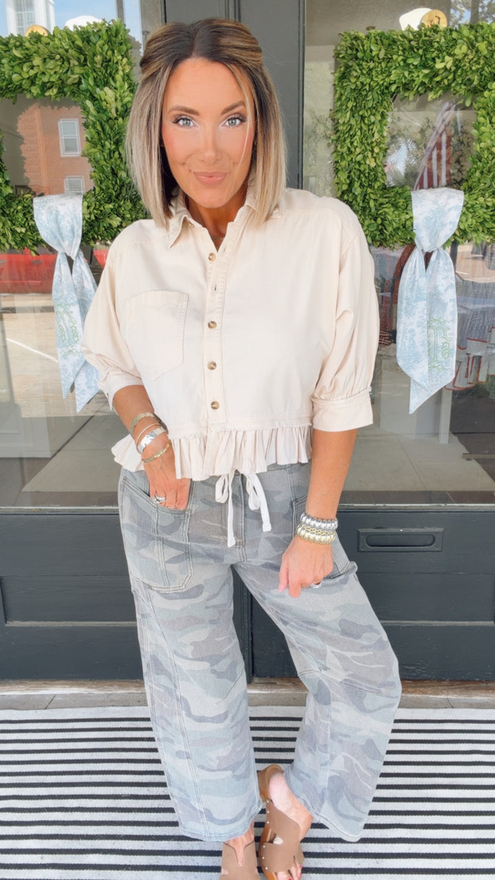 The Camo Barrel Denim