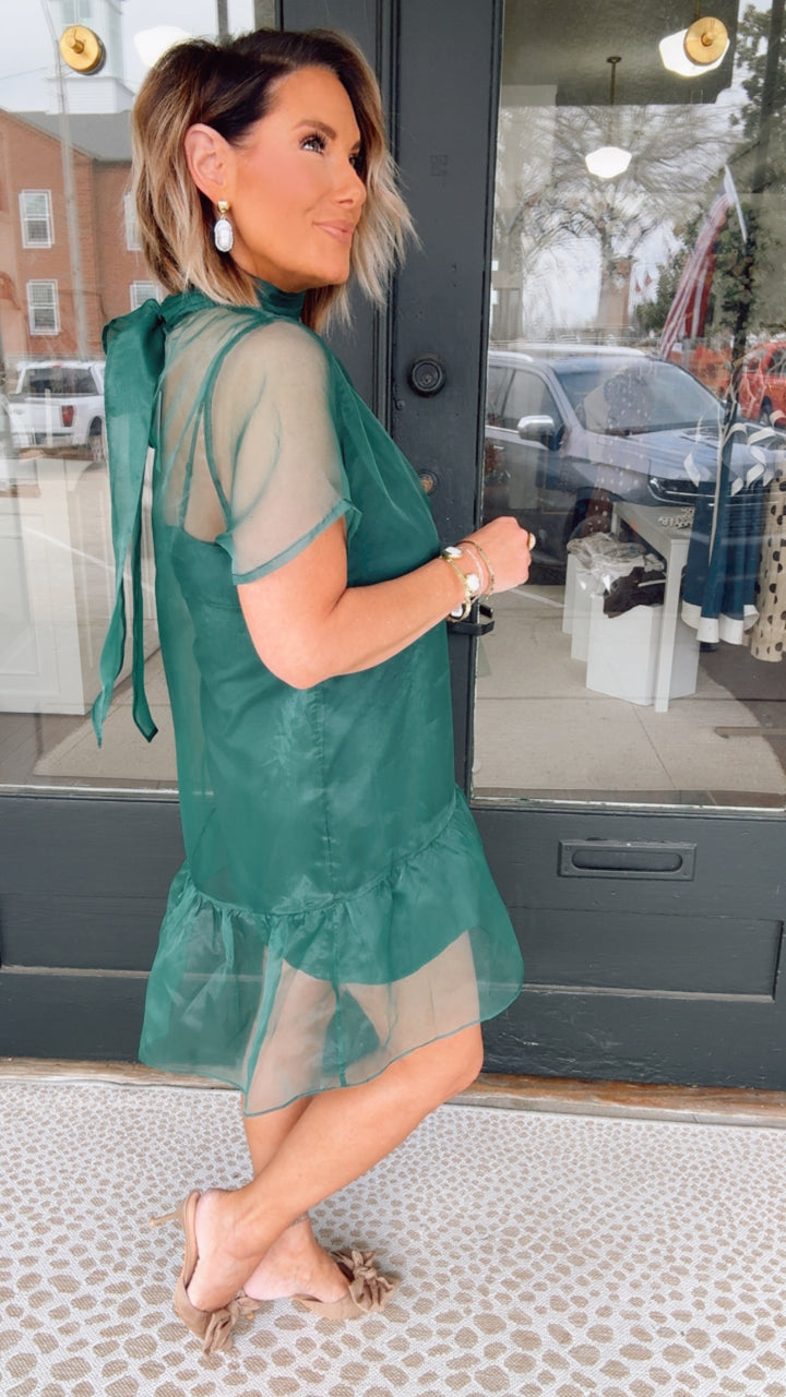 The Emerald Organza dress