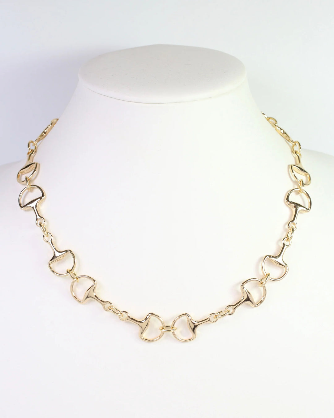 Ryder Horsebit Link Necklace Gold