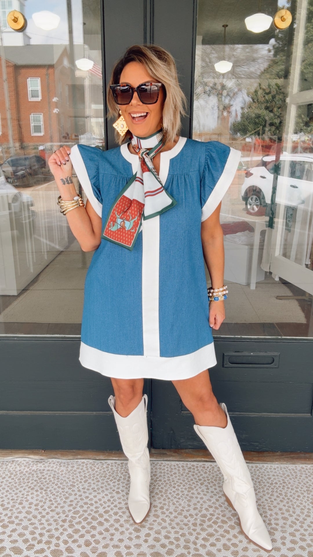 THML Delsi Denim Dress