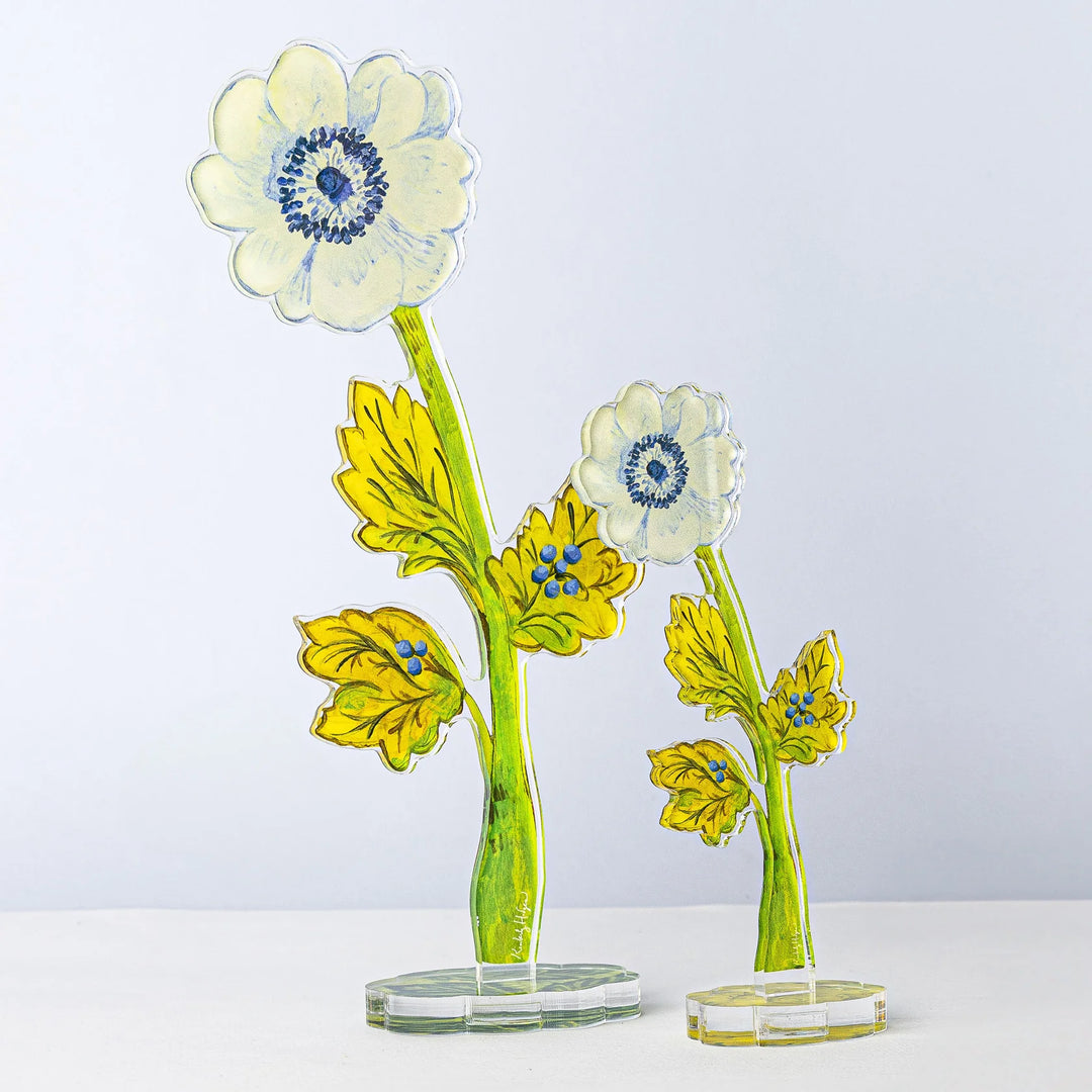 Blue Anemone Acrylic Floral/LG /Stand sold separately.