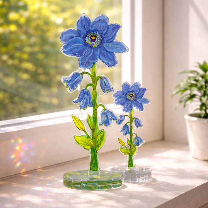 Purple Clematis Acrylic Floral/SM (Stand Sold Separately)