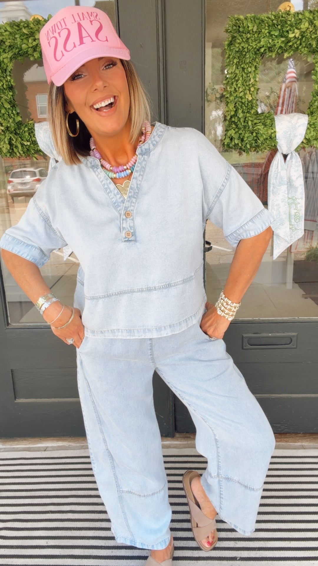 The Washed Denim Stroll Set