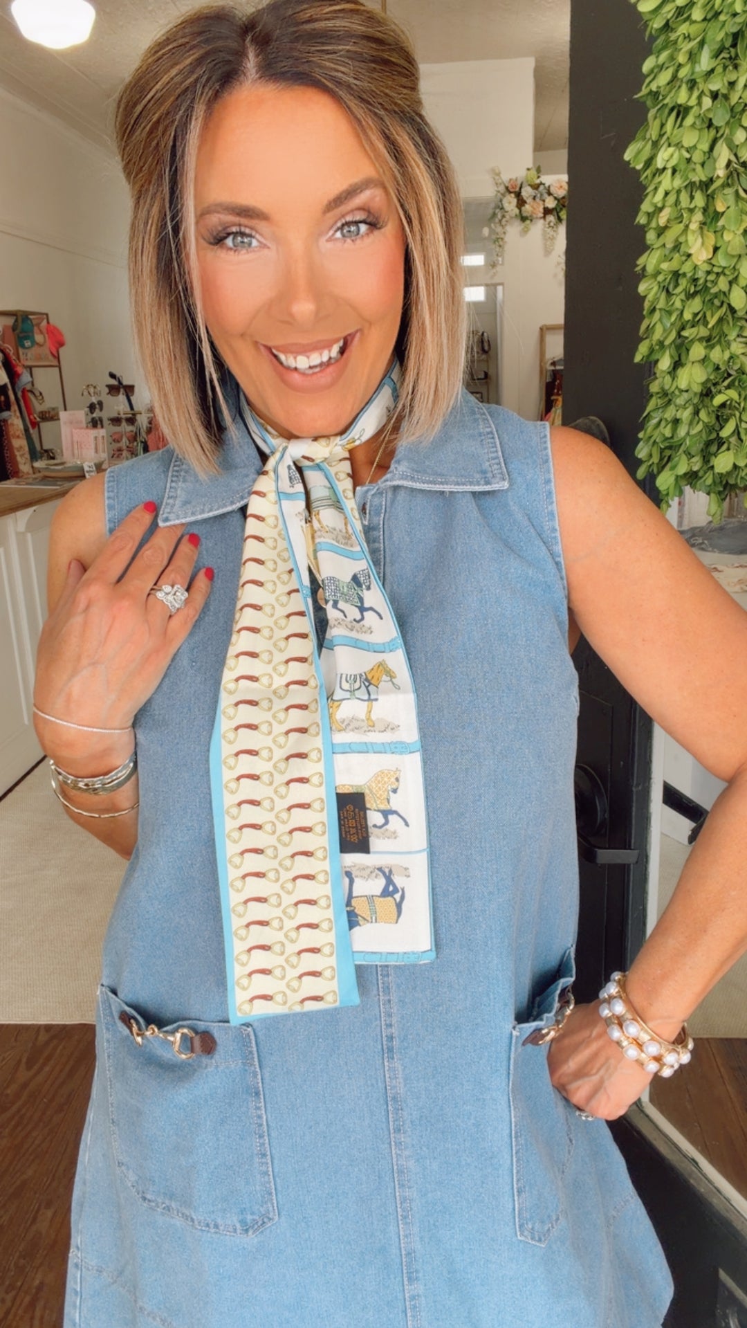 The Western Detail Denim Dress
