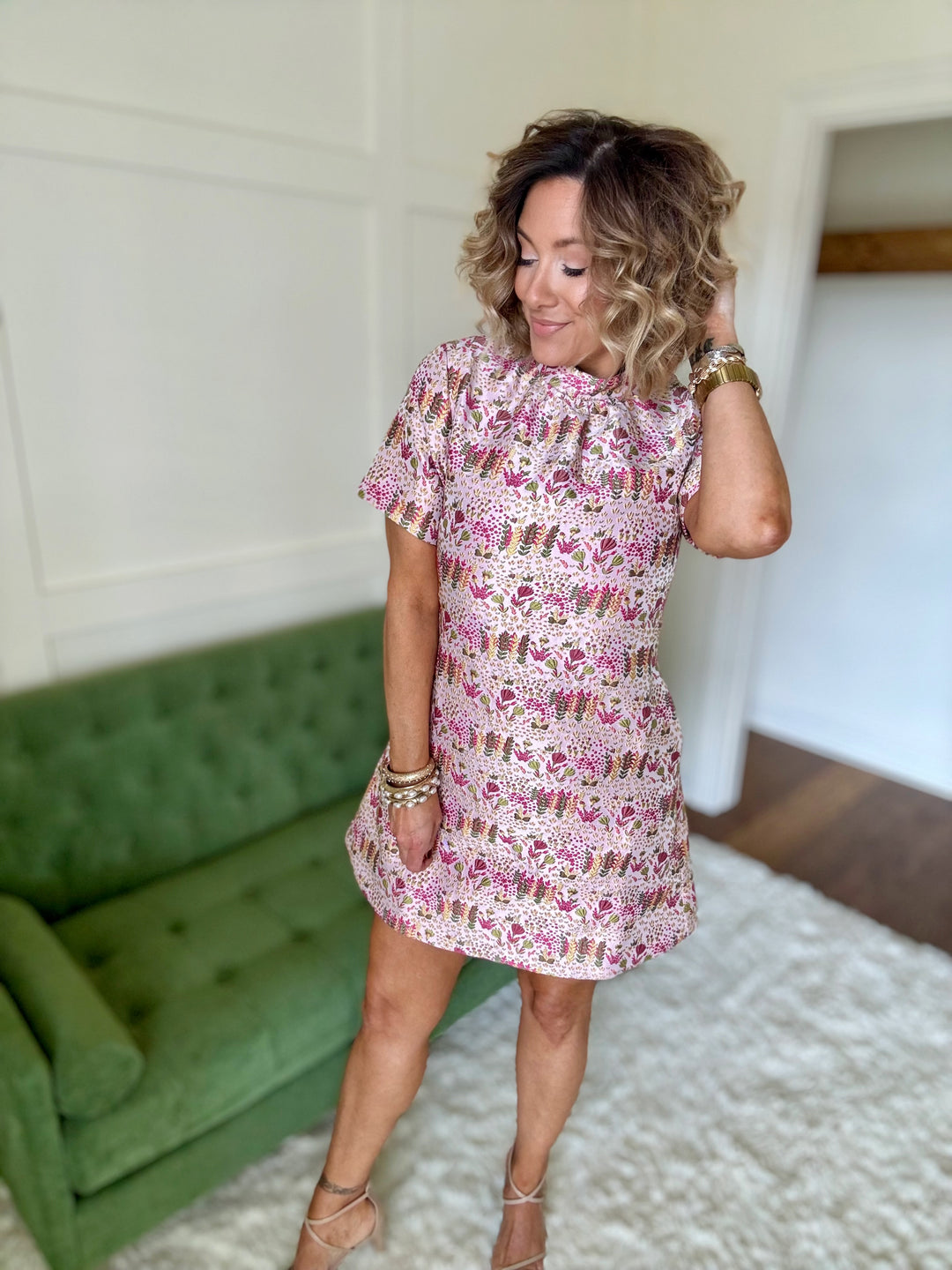 THML Pops of Floral Dress