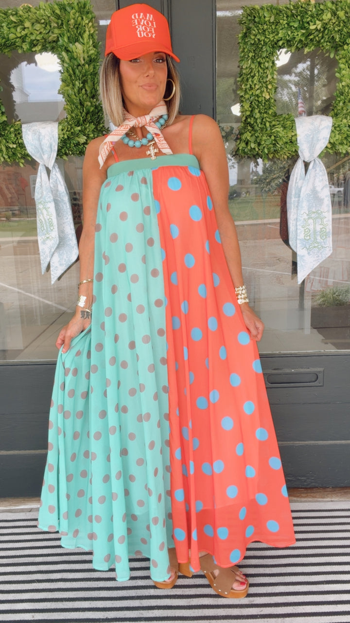 Serafina Dot Maxi Dress