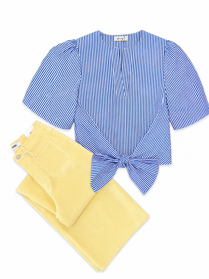 Coastal Charm Tie Top