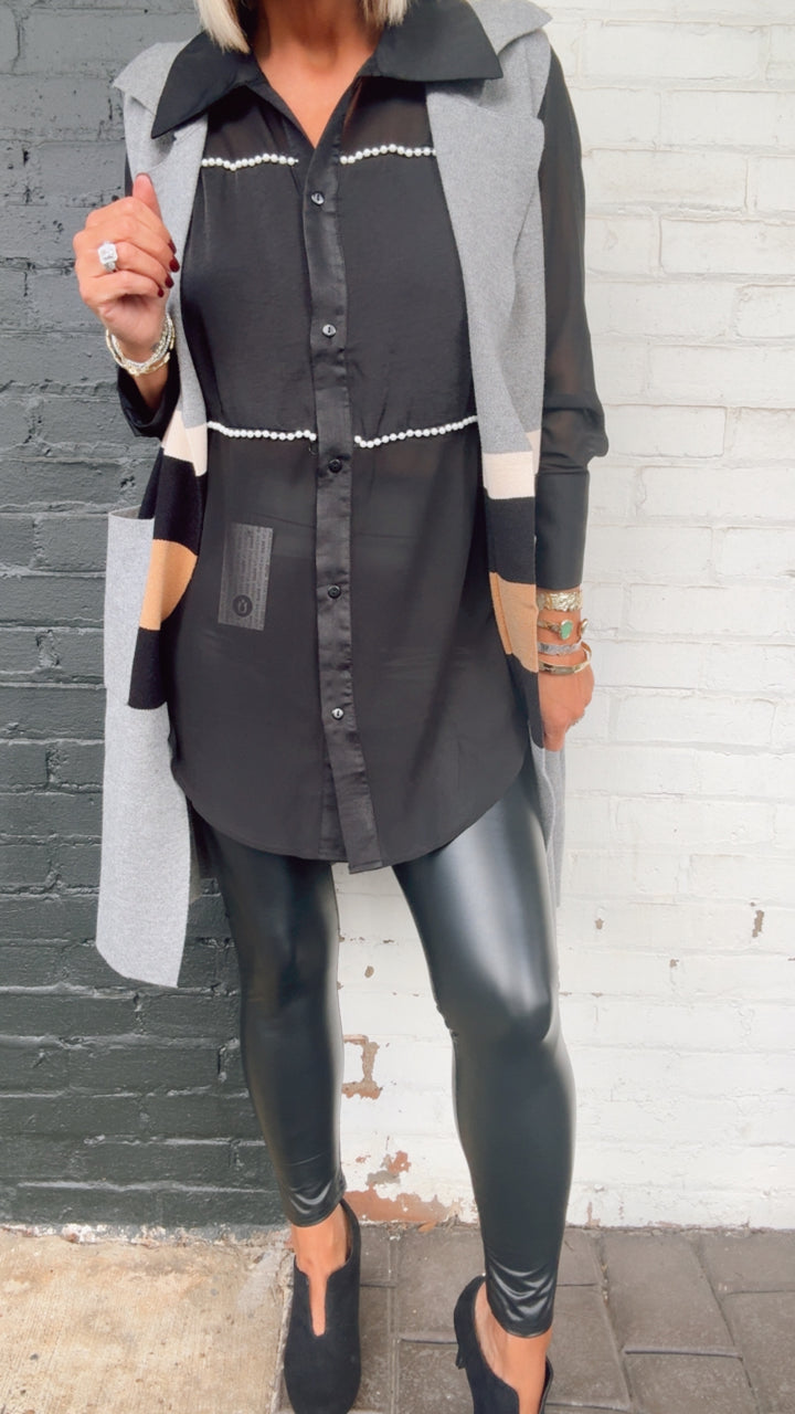 Faux Leather Legging