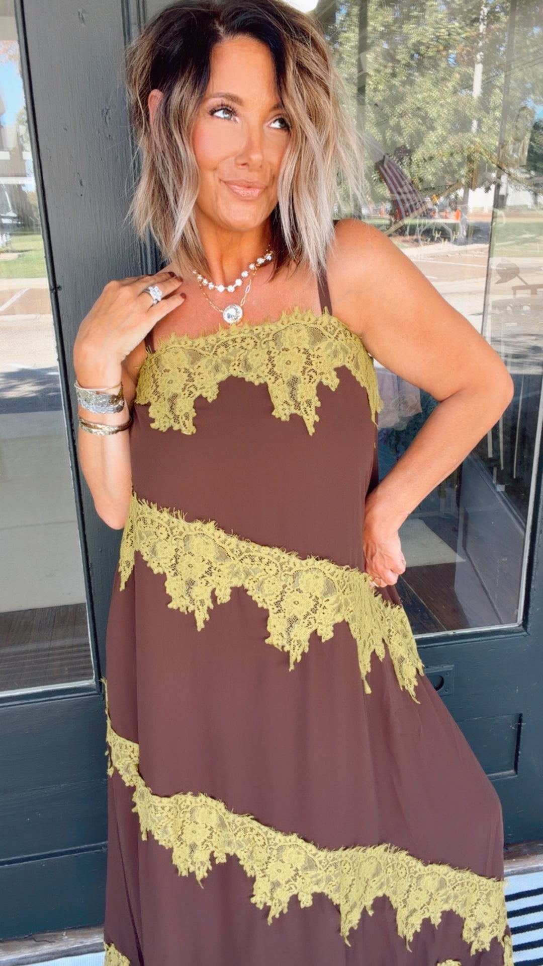 Golden Hour Lace Maxi Dress