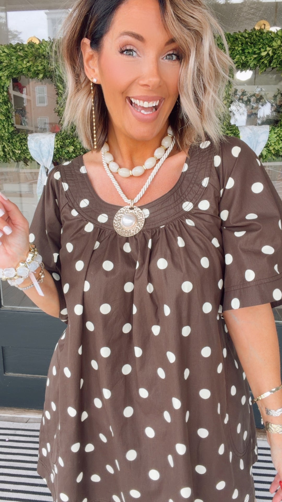 The Espresso Dot Dress