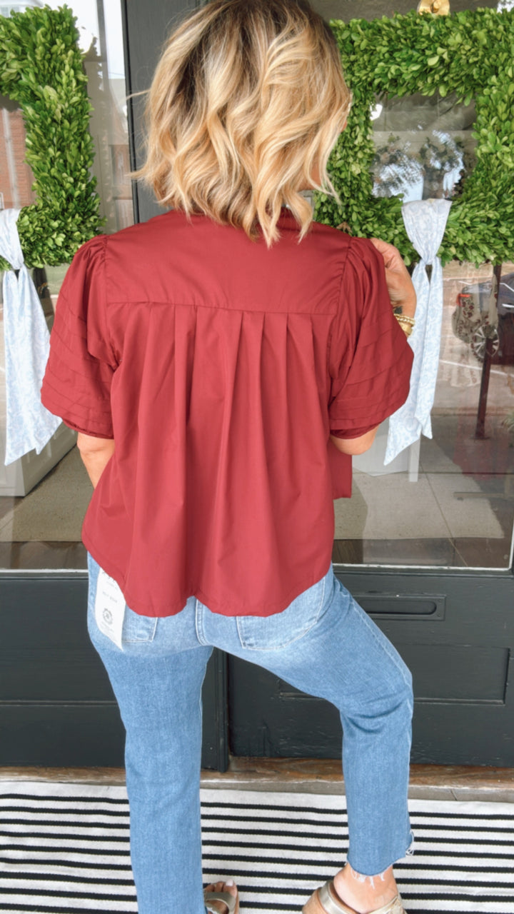 The Penny Pintuck Top