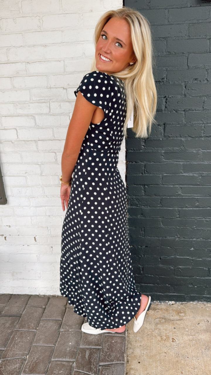 The Polkadot Button Down Dress