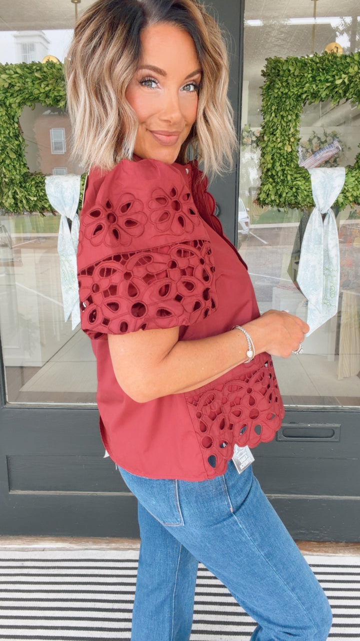 The Cabernet Charm Blouse