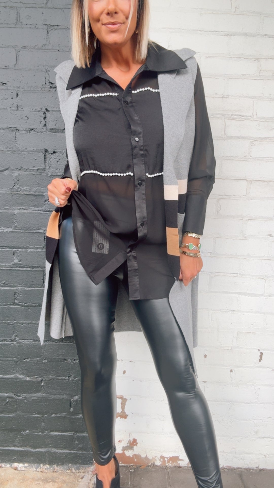 Faux Leather Legging