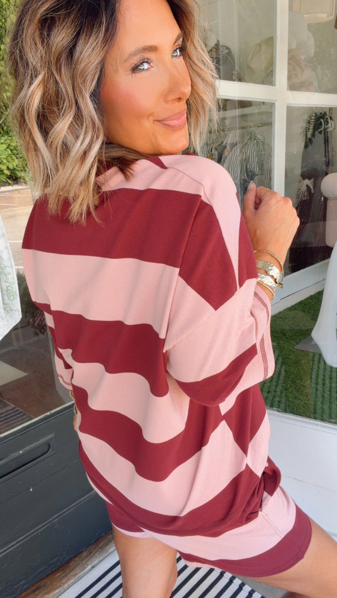 The Varsity Stripe Short Set