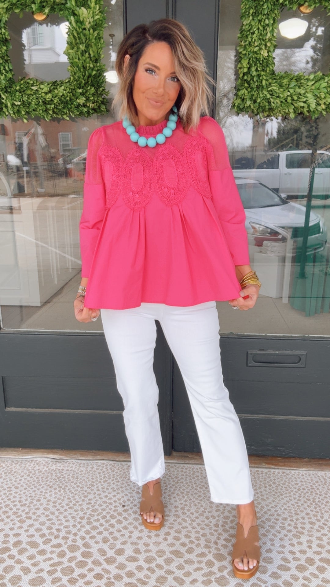 The Fuchsia Mesh Top
