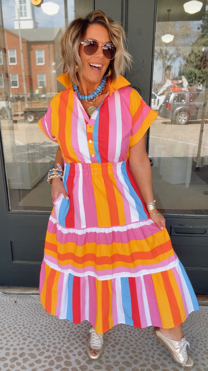 THML Color Catcher Maxi Dress