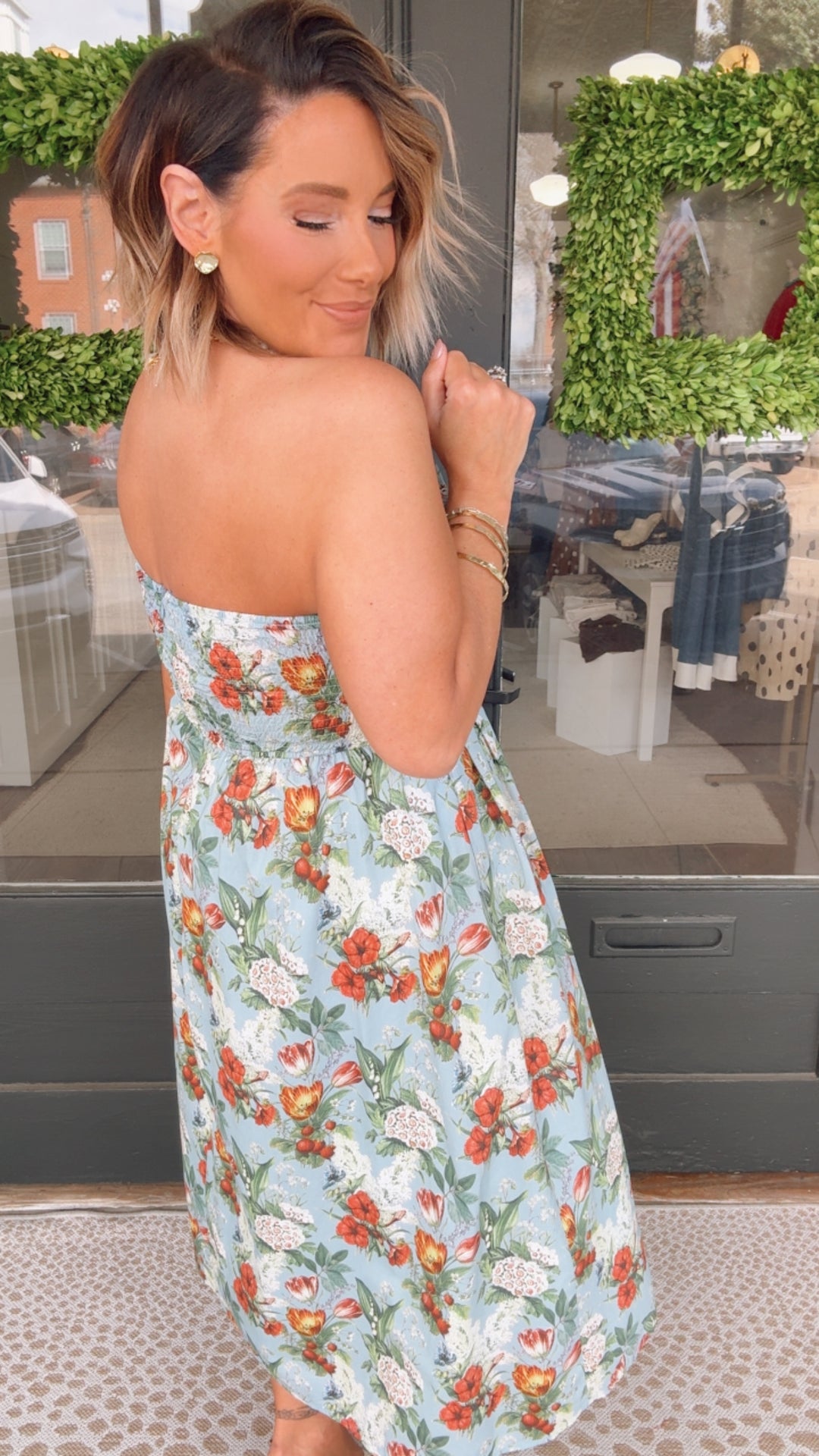 The Heirloom Garden Strapless Midi