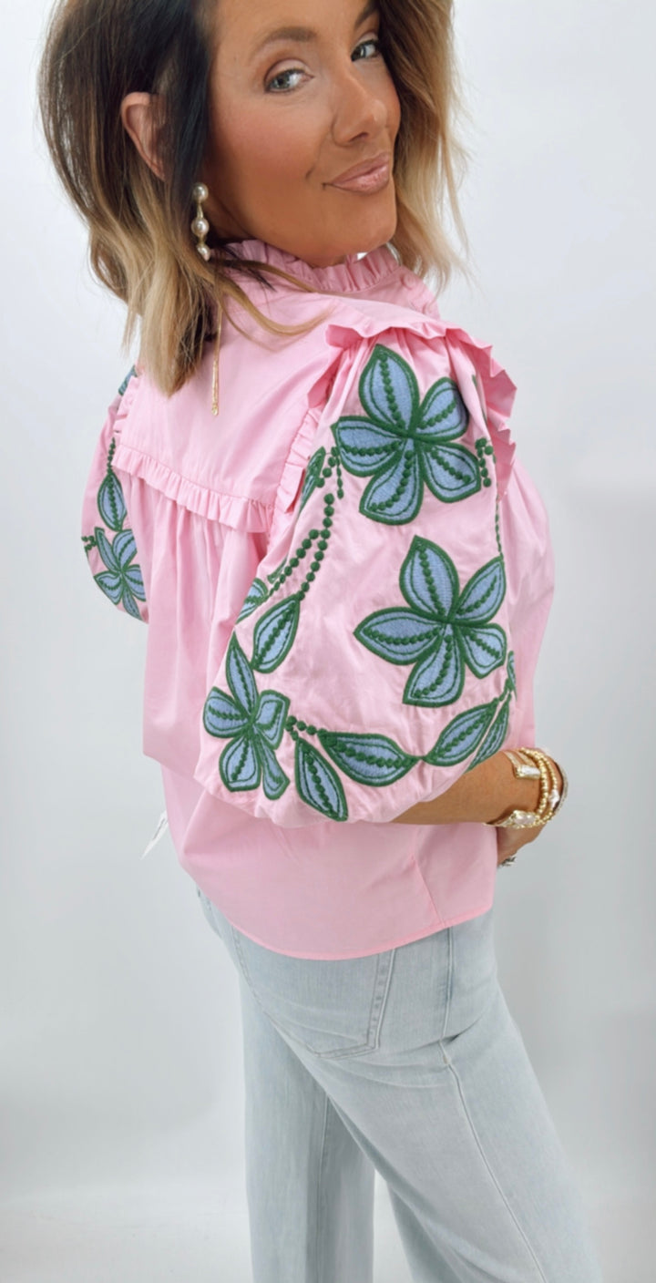 THML Poppy Embroidered Top