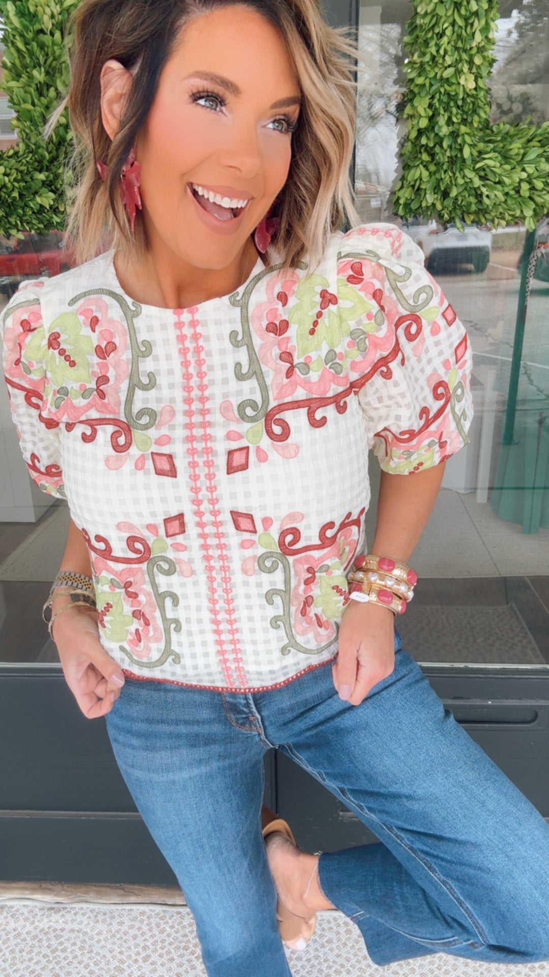 THML Rose' Scroll Top