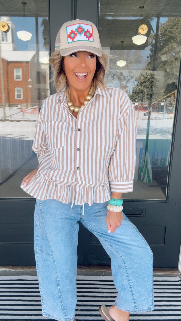 The Savannah Stripe Top