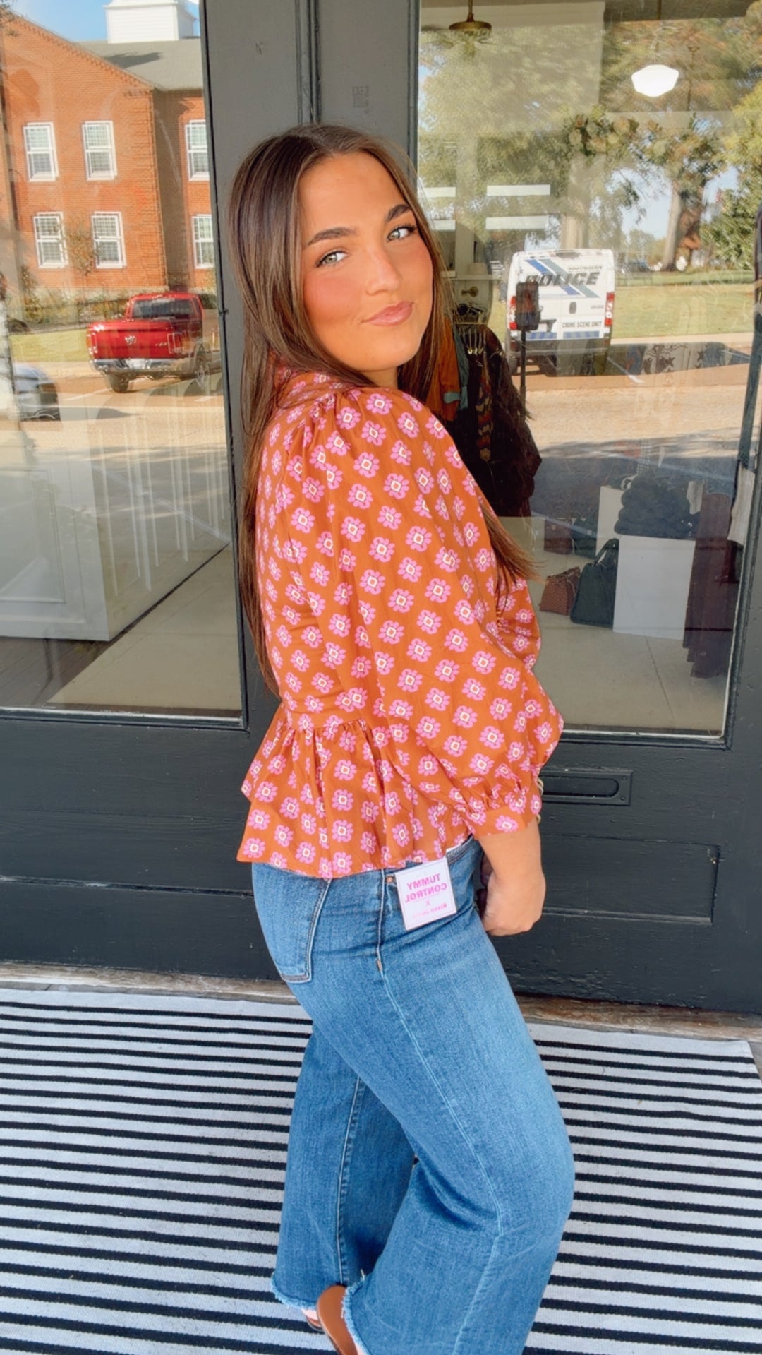 The Retro Bloom Peplum Top