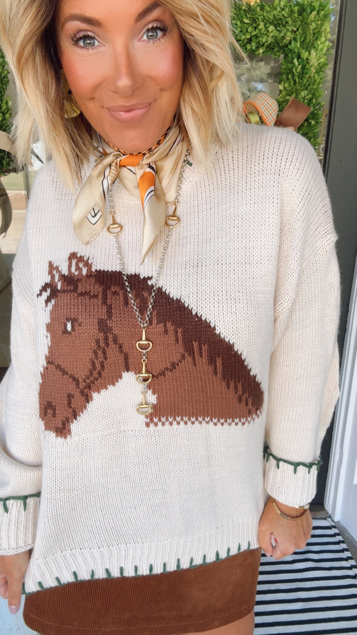 The Horse Back detail Sweater