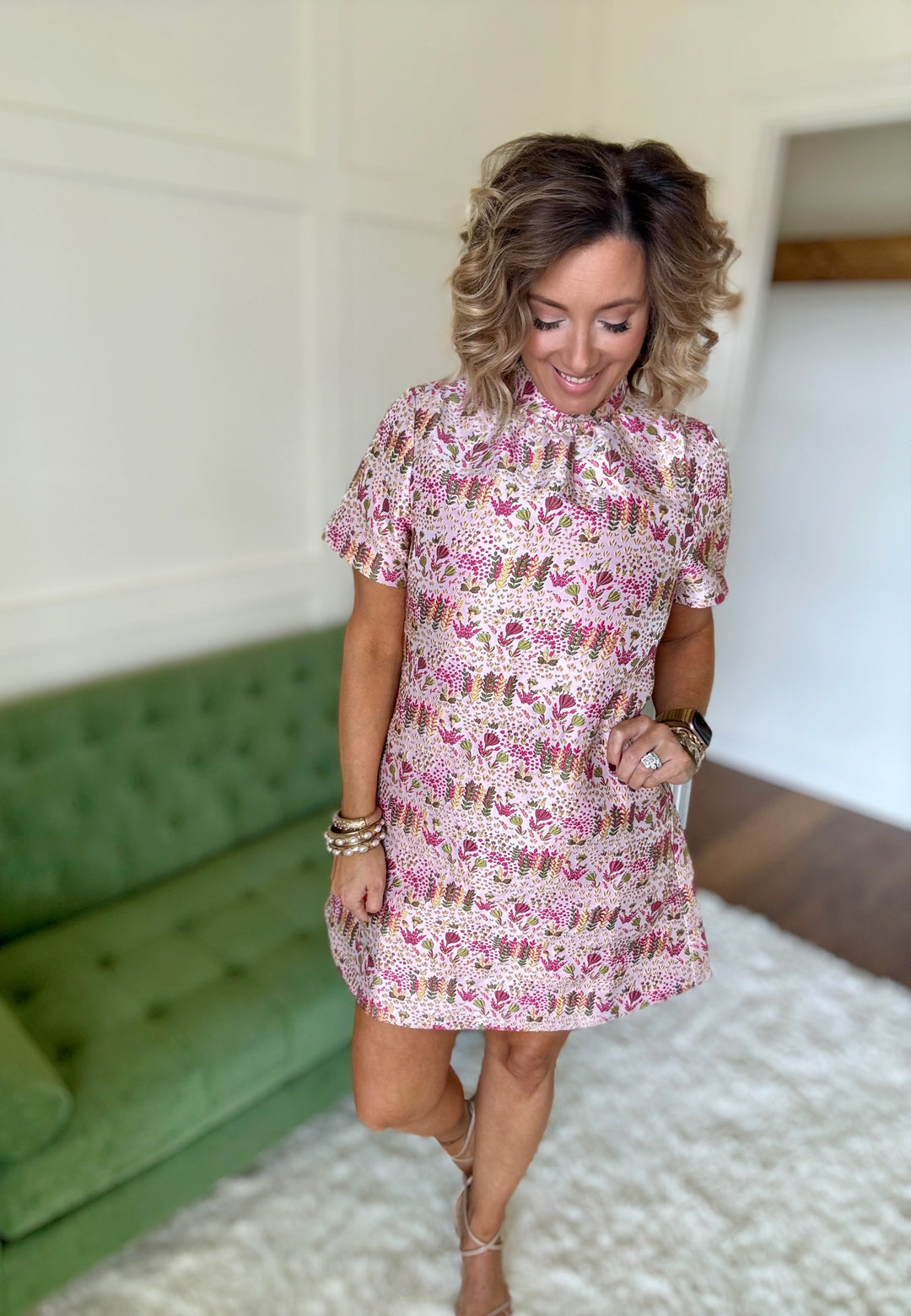 THML Pops of Floral Dress