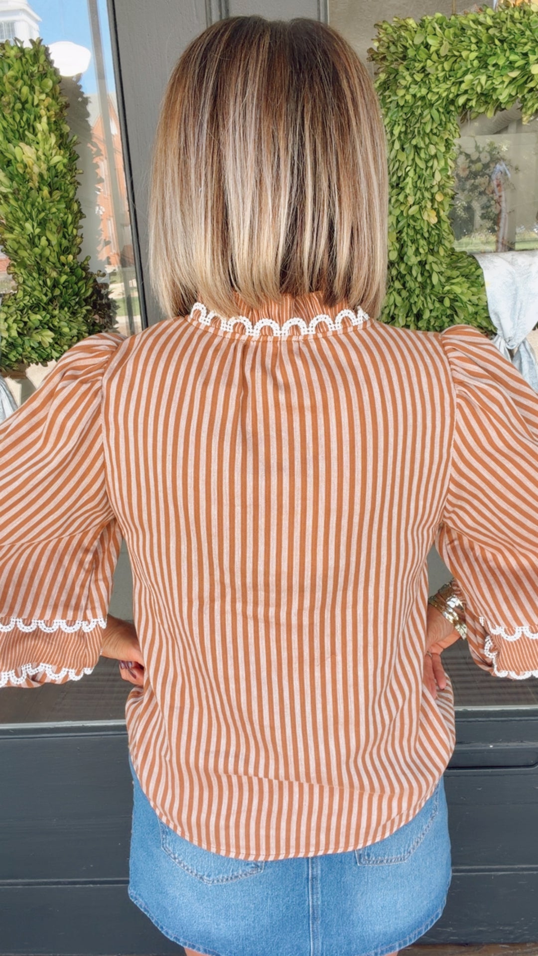 The Cinnamon & Lace Striped Top