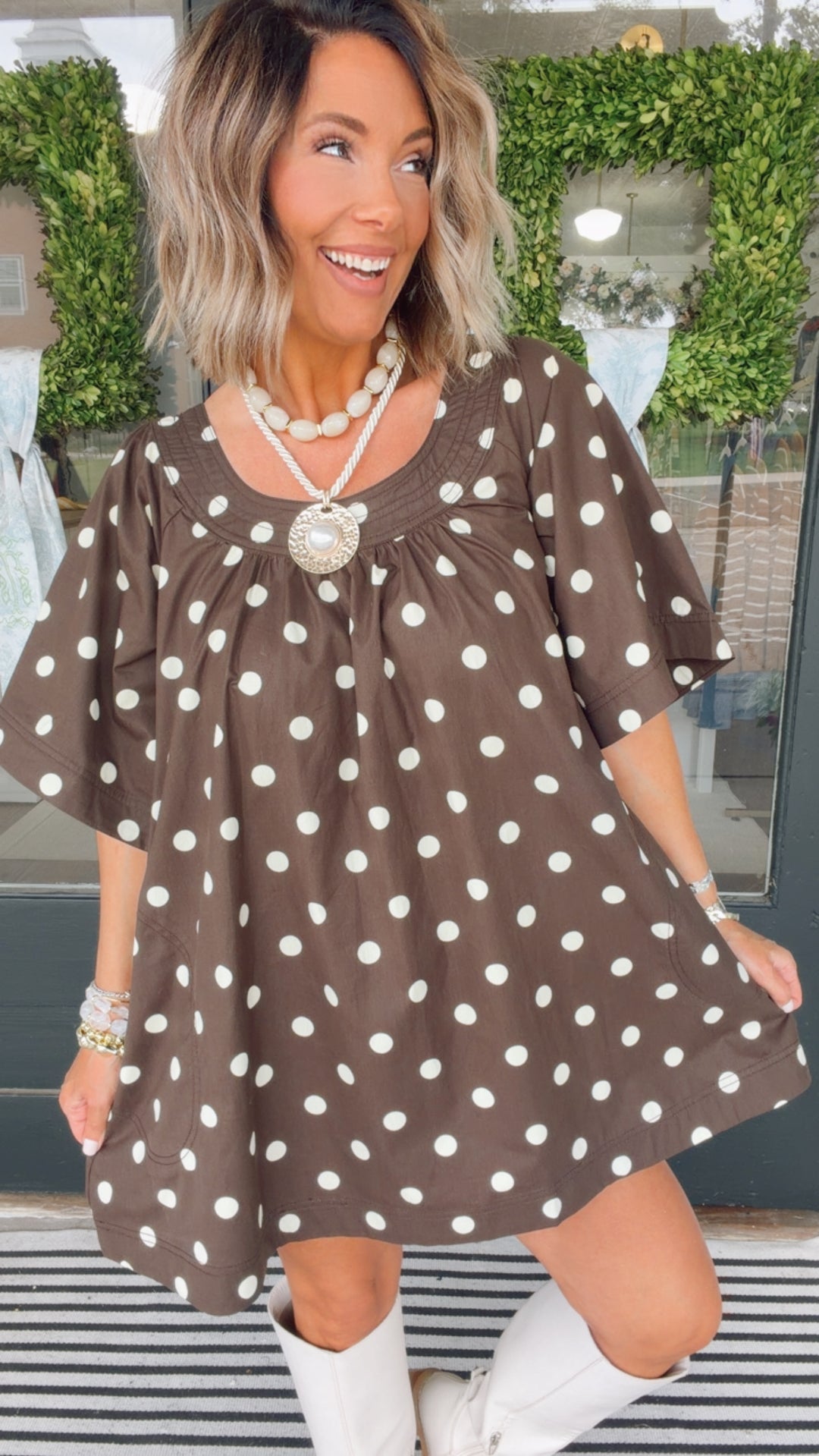The Espresso Dot Dress