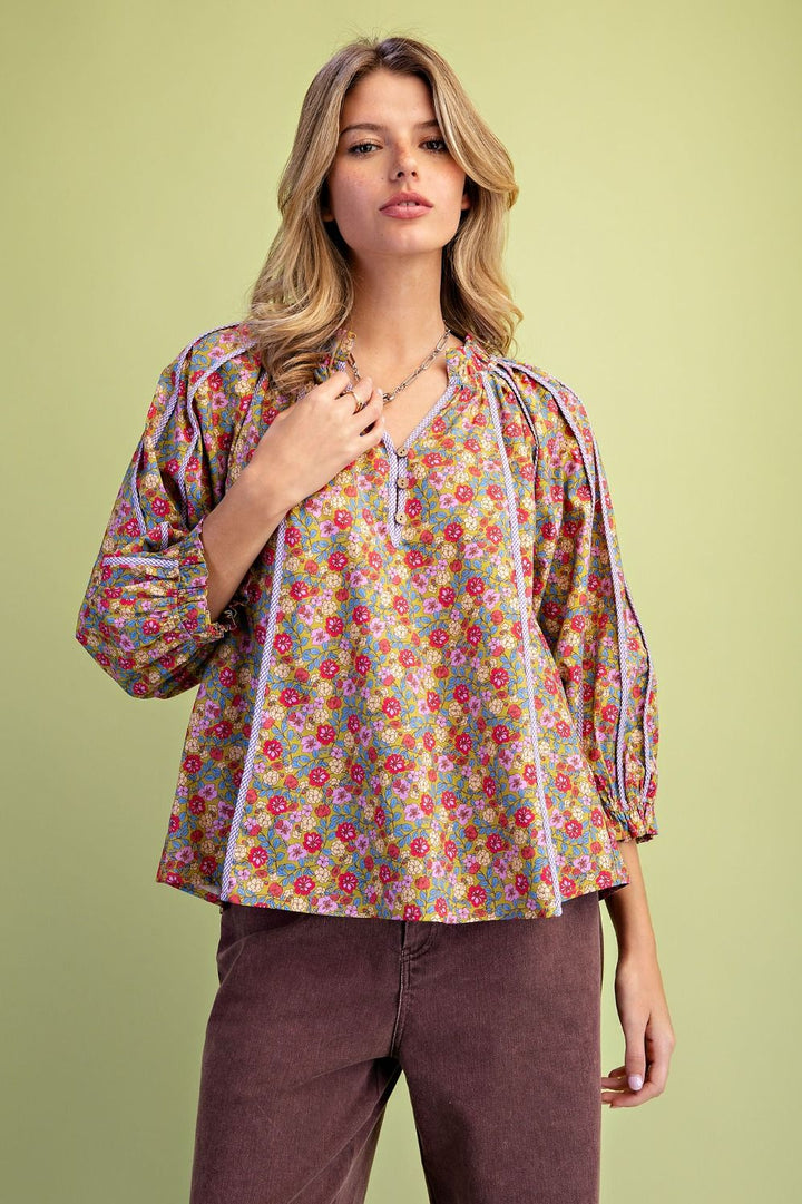 The Sage Garden Floral Top
