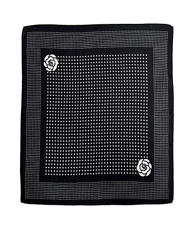 Rosette & Polka Dot Print Scarf