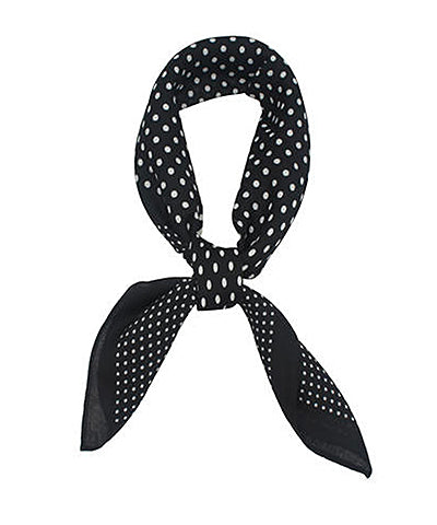 Rosette & Polka Dot Print Scarf