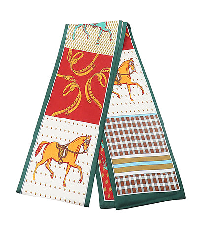 Horse Block Print Narrow Scarf