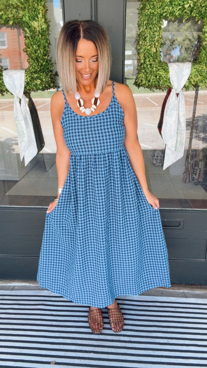 The Checked Out Maxi Dress
