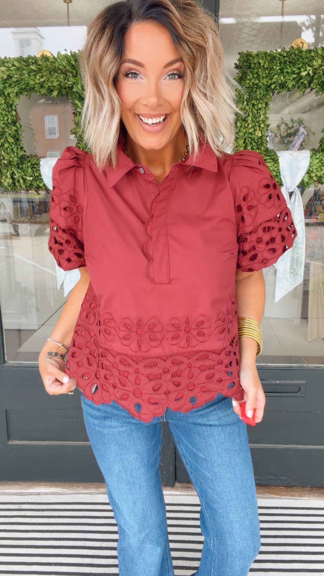 The Cabernet Charm Blouse