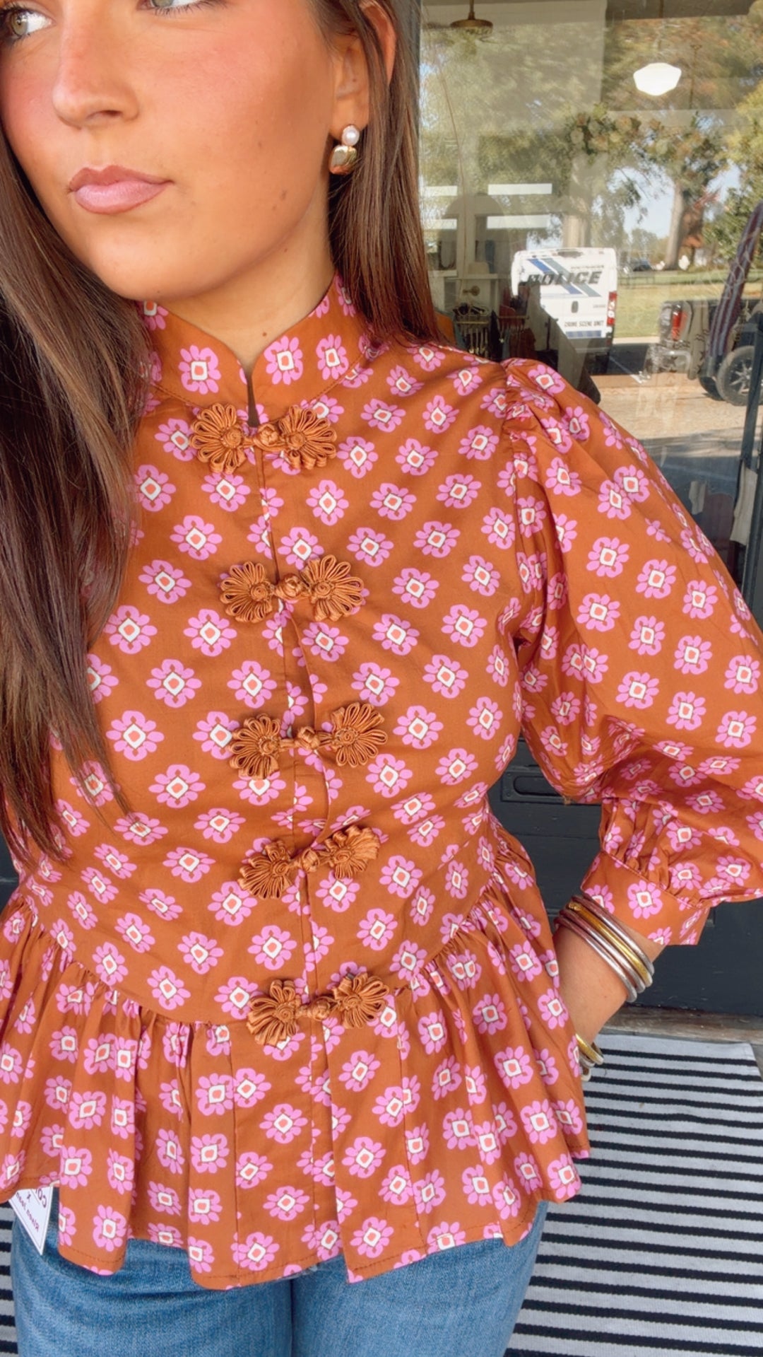 The Retro Bloom Peplum Top