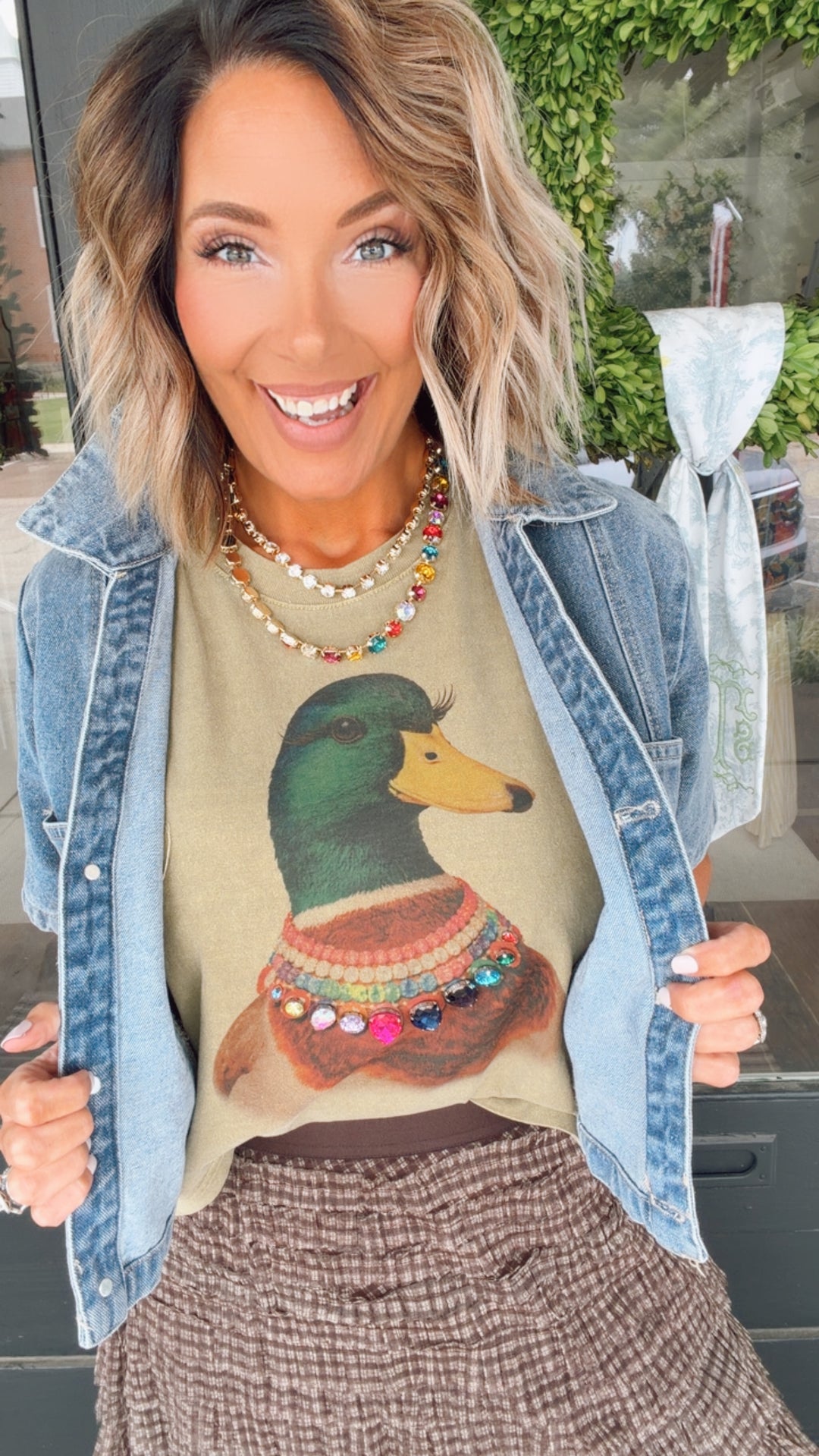 The Regal Duck Jeweled Graphic Tank