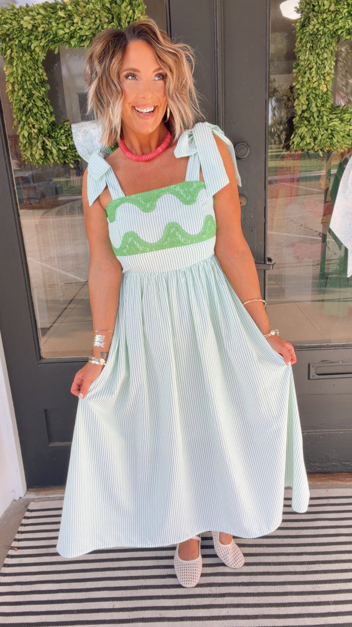 The Lime Twist Midi Dress