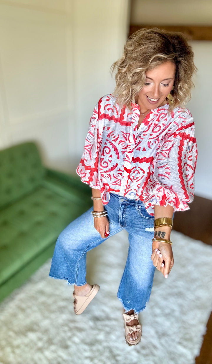 The Aztec Print Top