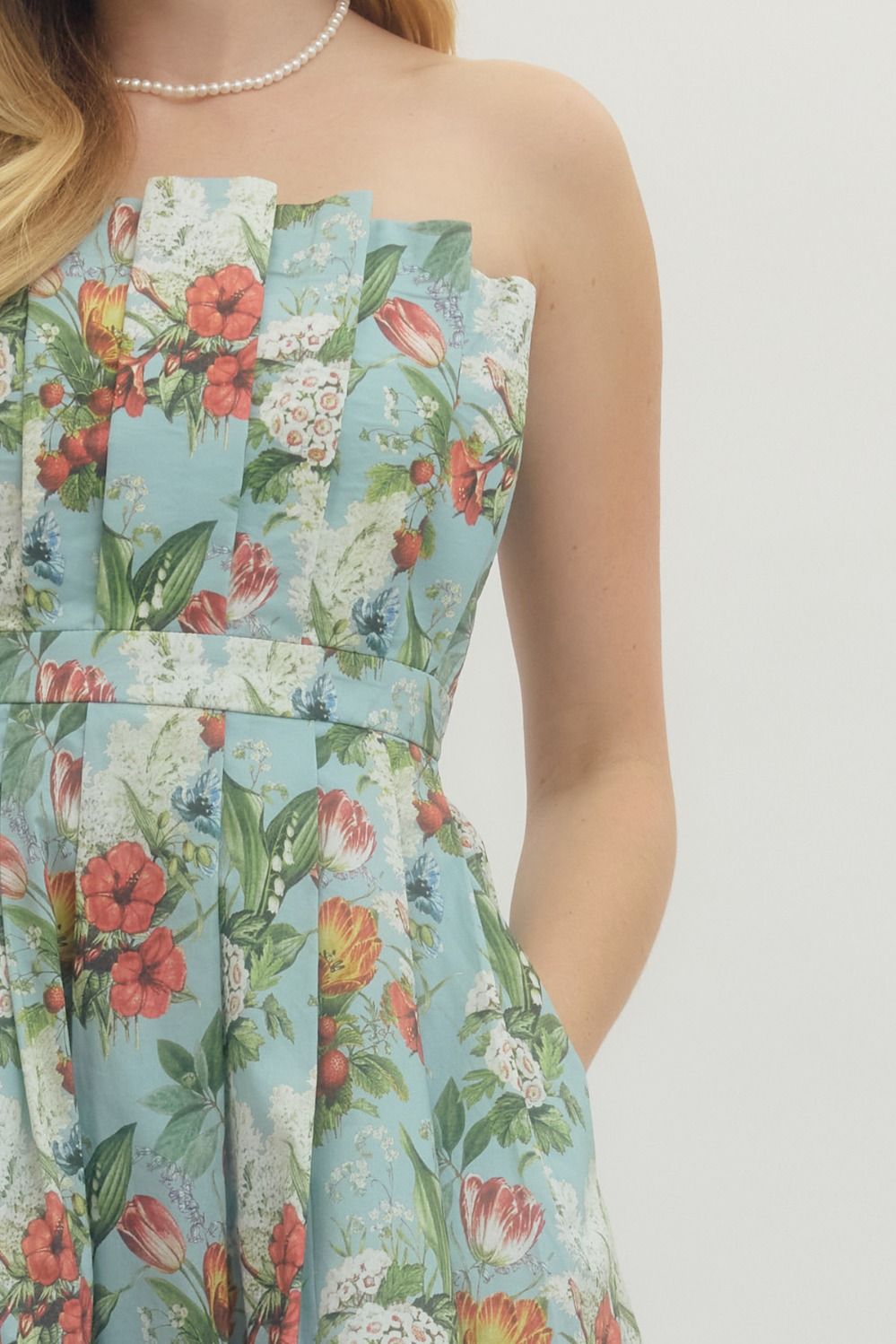 The Heirloom Garden Strapless Midi