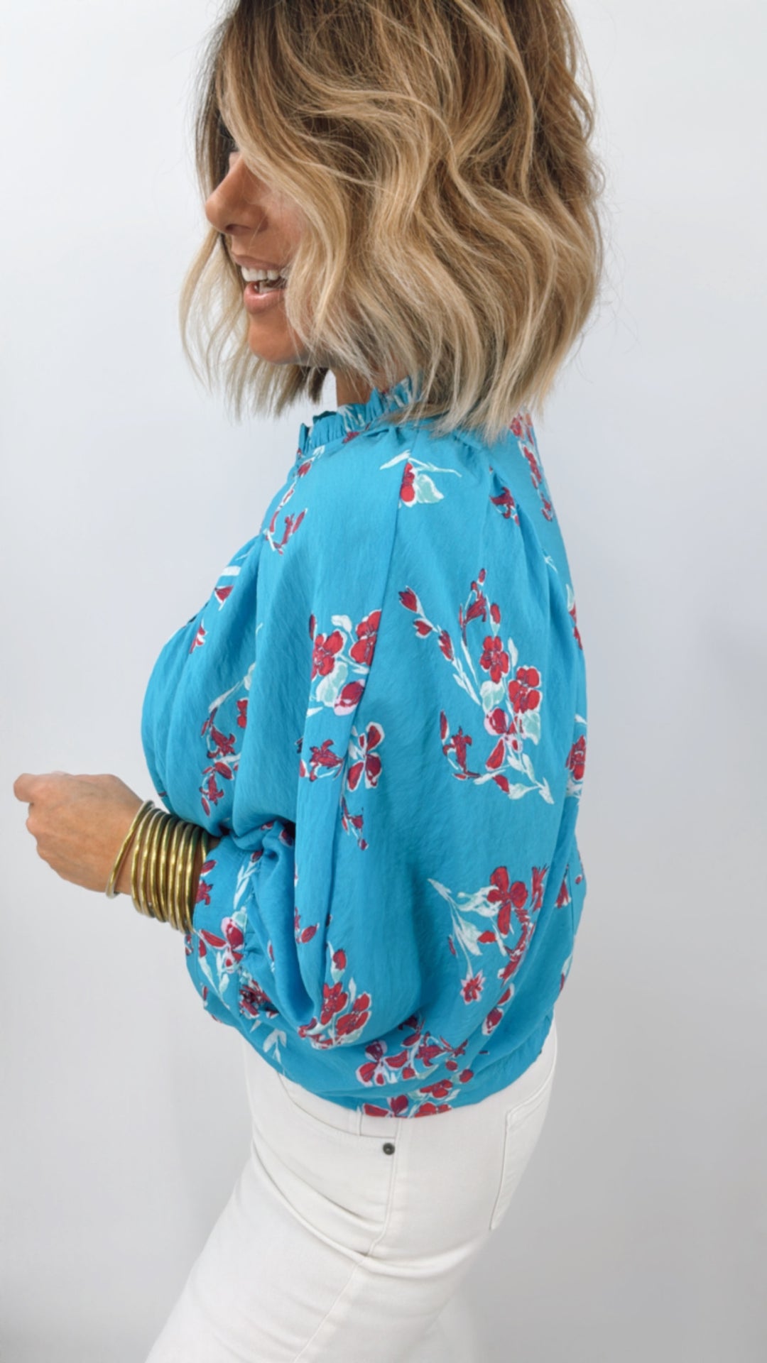 The Emma Floral Dolman Top