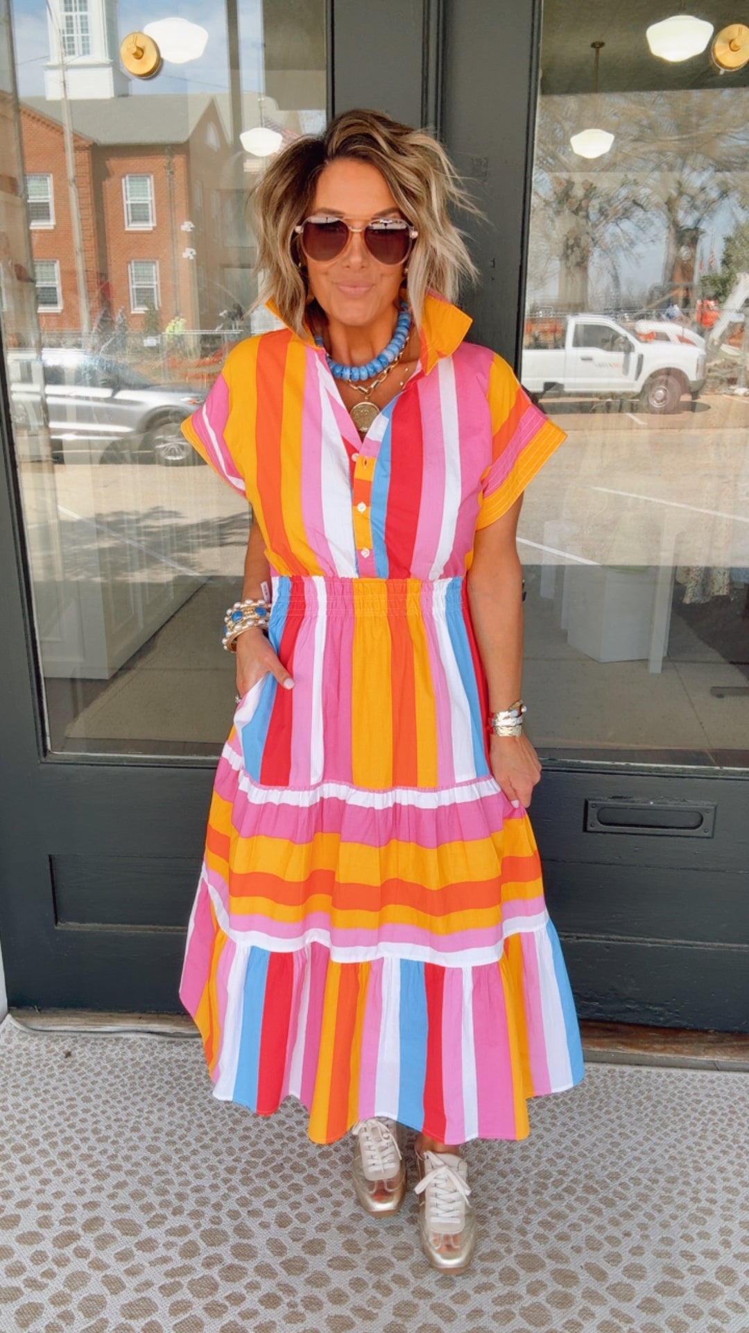 THML Color Catcher Maxi Dress XS