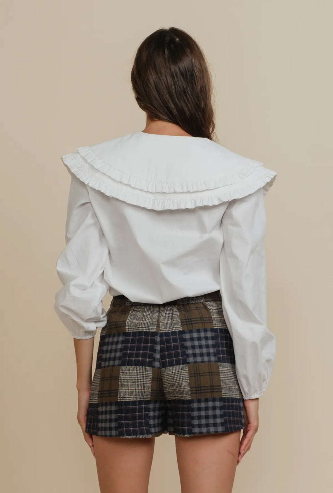 Double Ruffle Collar Top