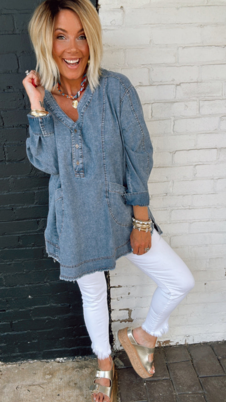 The Darla Denim Top