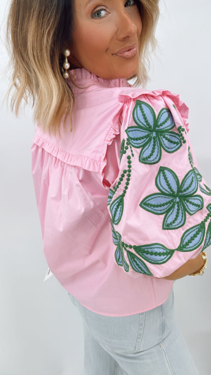 THML Poppy Embroidered Top