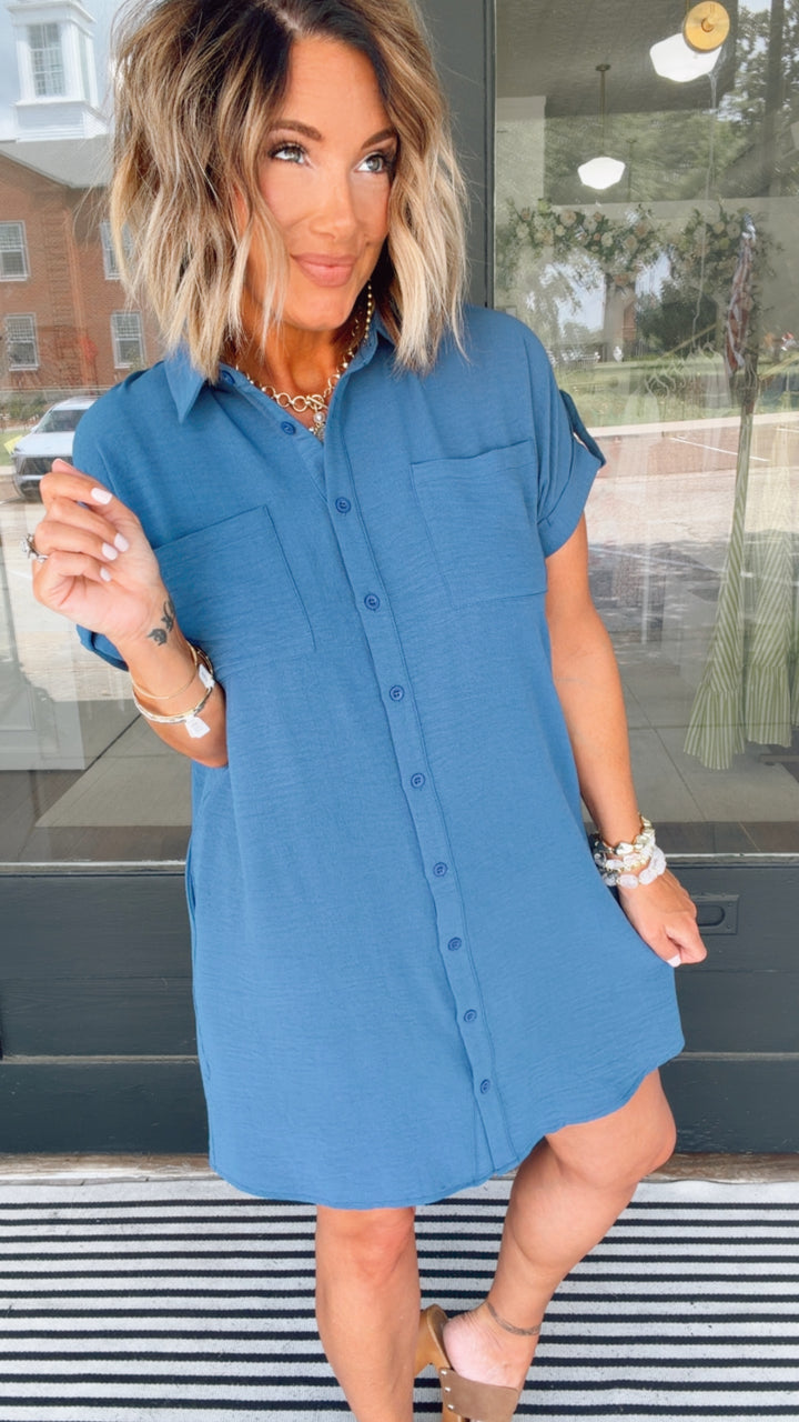 The Coastal Slate Dress