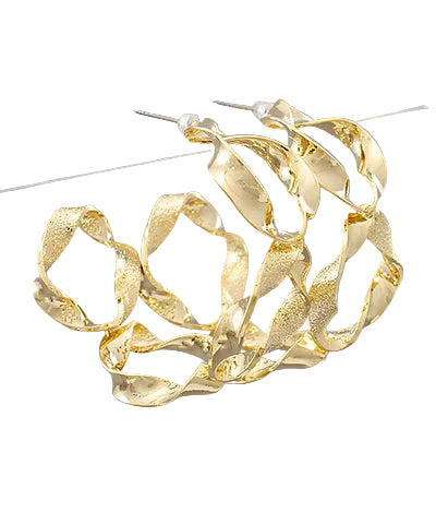 The Golden Hour Twisted Hoops